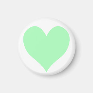 Imán Corazón verde de menta suave