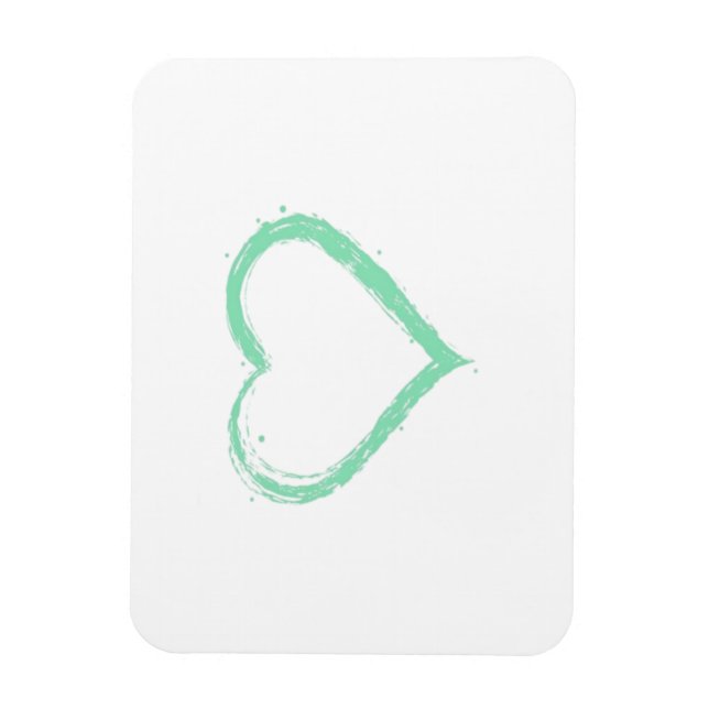 Imán Corazón Verde Esencial (Vertical)