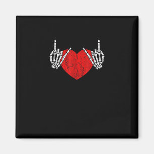 Imán Corazón Y Rollo De La Mano De Esqueleto, San Valen