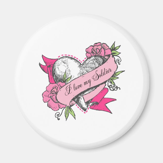 Imán Corazón y Rosas (Frente)