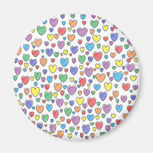 Imán Corazones coloreados