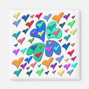 Imán Corazones coloridos