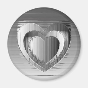 Imán Corazones cromadas pulidas