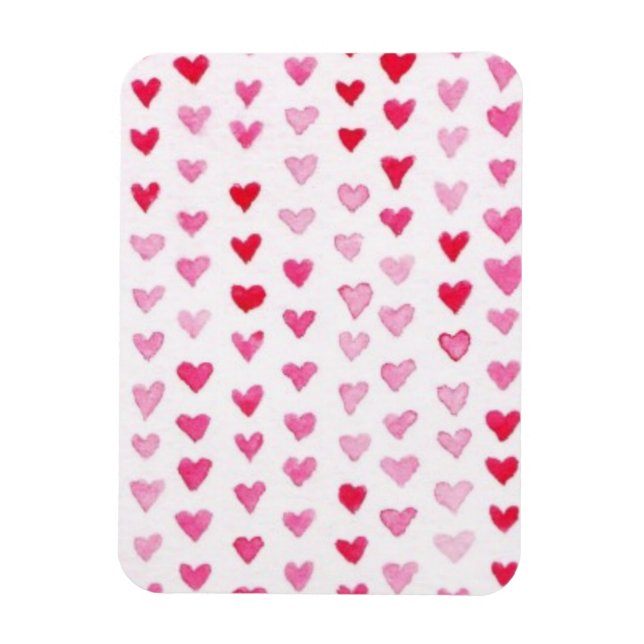 Imán Corazones de acuarela (Vertical)