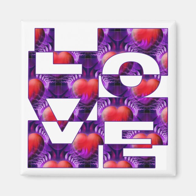Imán corazones de amor (Frente)