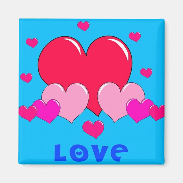 Imán Corazones de amor (Frente)