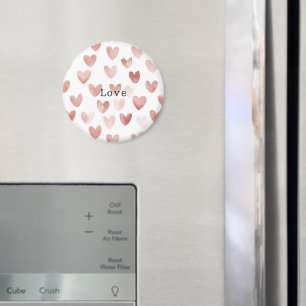 Imán Corazones de Amor Blancos Rosados