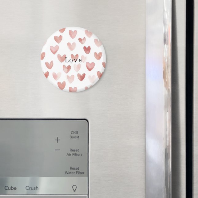 Imán Corazones de Amor Blancos Rosados (In situ (nevera))