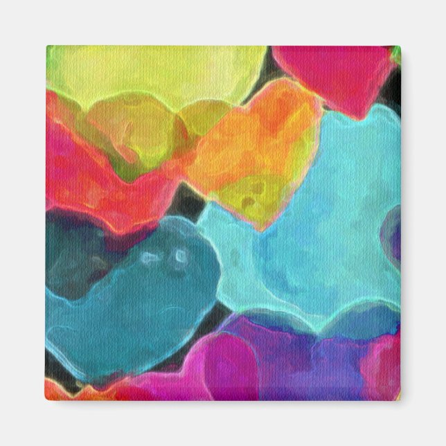 Imán Corazones de Arcoíris (Frente)