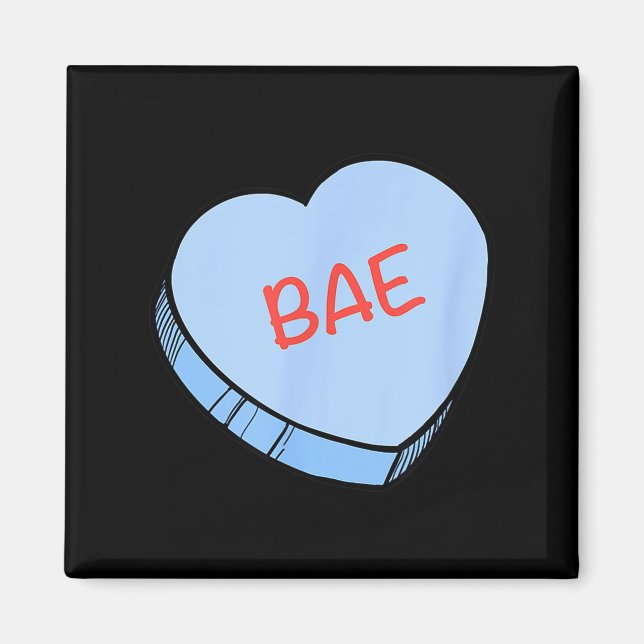 Imán Corazones de Conversación de San Valentín “bae” (Frente)