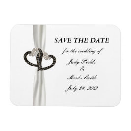 Imán Corazones De Diamantes Blancos Y Negros Salvan El 