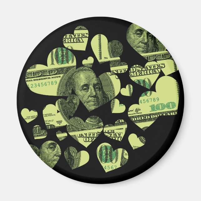 Imán Corazones de dinero (Frente)