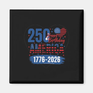 Imán Corazones de EEUU 1776 2026 4 de julio 250 cumplea