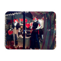 Corazones de la ventana de Boutique el día de San 