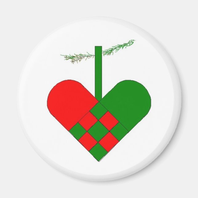 Imán Corazones de Navidades escandinavos (Frente)