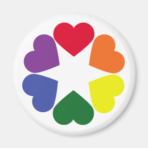 Imán corazones de orgullo LGBT
