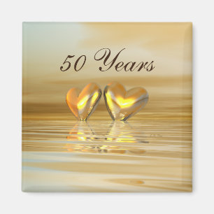 Imán Corazones de oro del aniversario