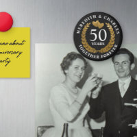 Corazones de Oro Falso y Corona de 50 Aniversario