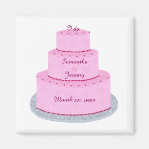 Imán Corazones de pasteles rosados Personalizados Guard