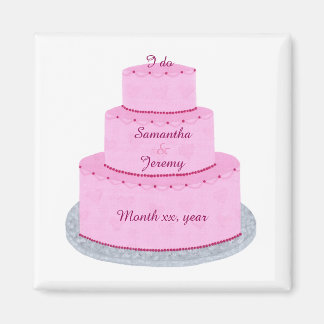 Imán Corazones de pasteles rosados Personalizados Guard