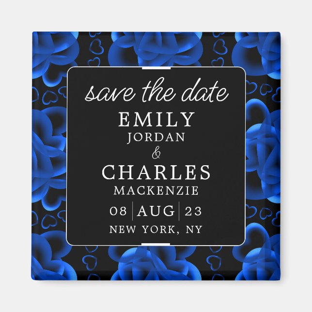 Imán Corazones en abundancia Elegante Boda (Frente)