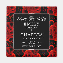 Imán Corazones en abundancia Elegante Boda