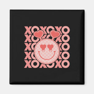 Imán Corazones Felices Vintage San Valentín Xoxo Cara F