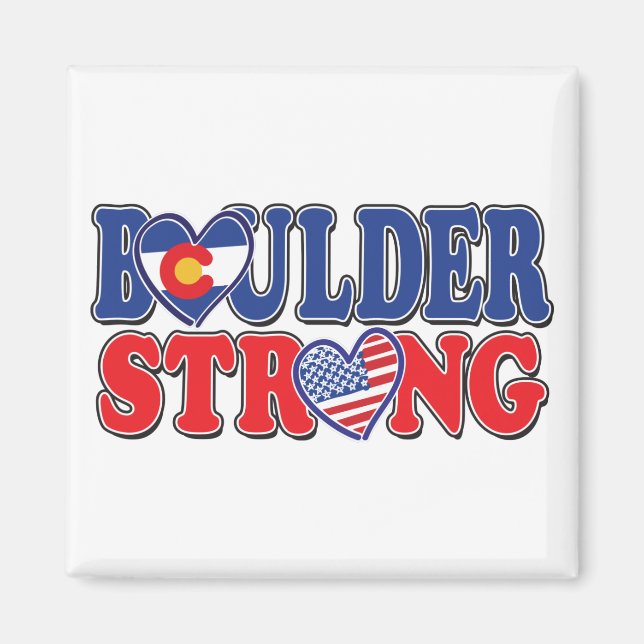 Imán Corazones fuertes de Boulder (Frente)