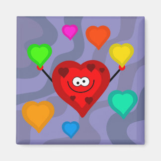 Imán Corazones Funky