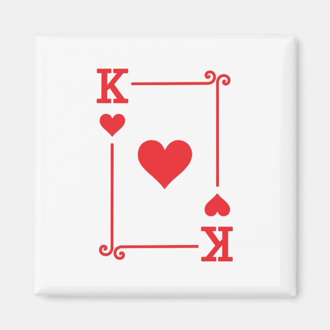 Imán Corazones King coincidentes con tarjetas de juego  (Frente)