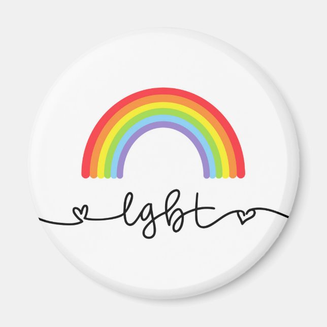 Imán Corazones LGBT y arrebatos de lluvia (Frente)
