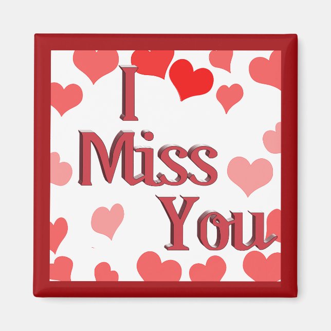 Imán Corazones pequeños - Te extraño (Frente)