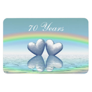 Imán Corazones Platinum de 70 años
