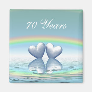 Imán Corazones Platinum de 70 años