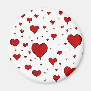 Imán Corazones rojos