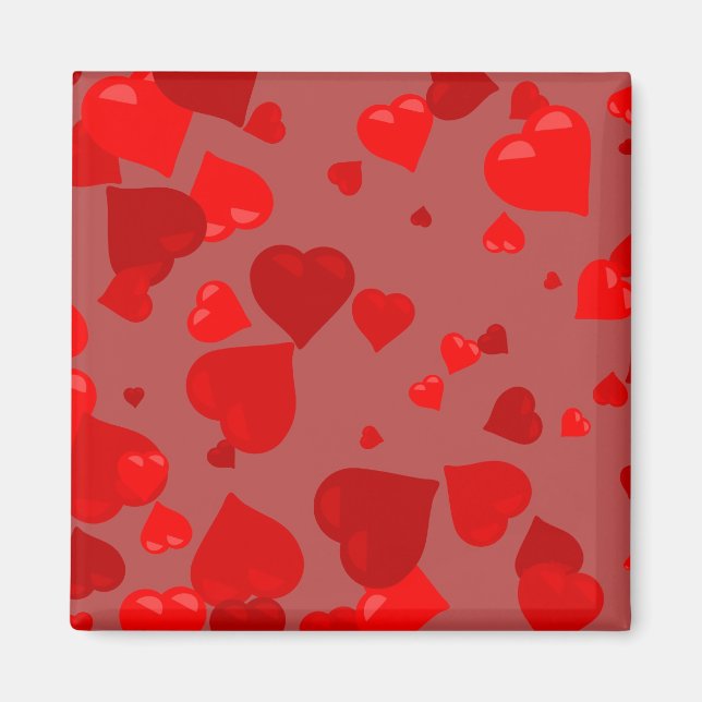 Imán Corazones rojos (Frente)