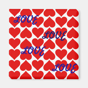 Imán - corazones rojos - AMOR del AMOR del AMOR