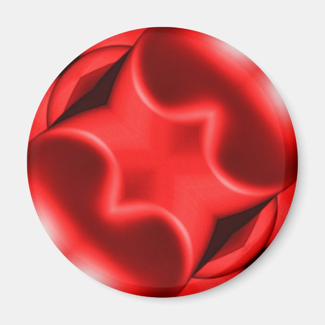 Imán Corazones Rojos Dobles (Frente)