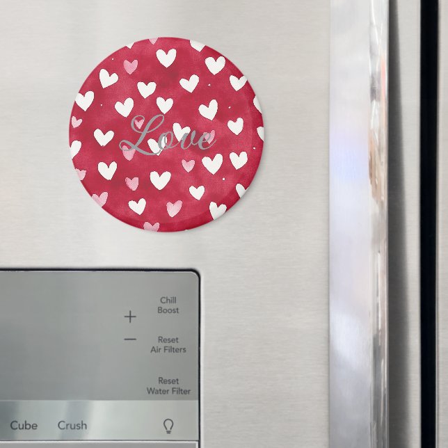 Imán Corazones Rojos Rosados Blancos (In situ (nevera))