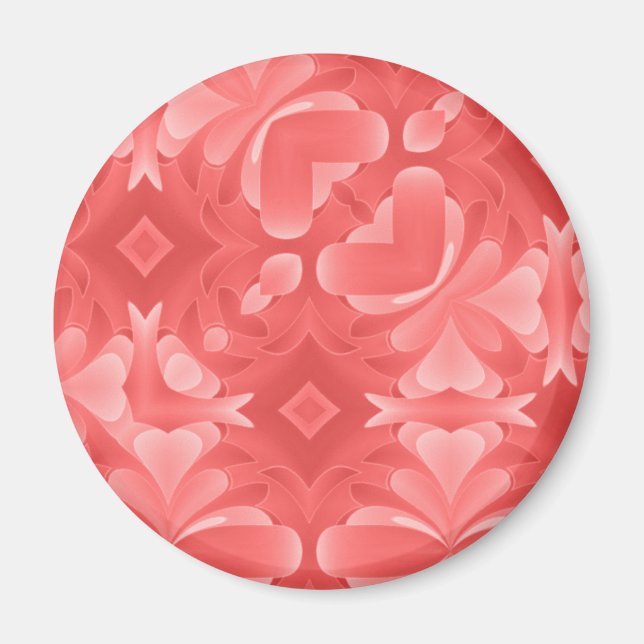 Imán Corazones rojos y diamantes (Frente)