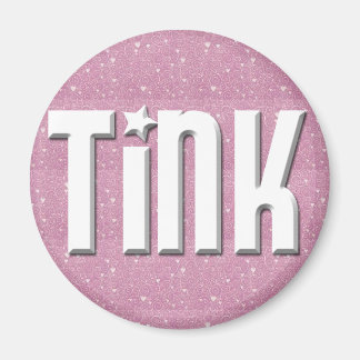 Imán - Corazones rosados en blanco