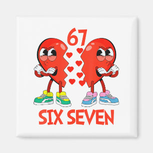 Imán Corazones San Valentín Divertido Seis Siete 6 7 Me