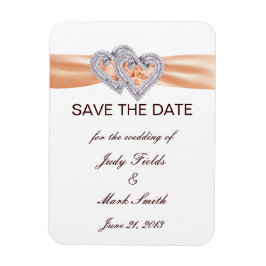 Imán Corazones Tangerinos personalizados Ahorran La Fec