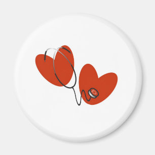 Imán Corazones y estetoscopio