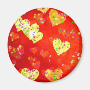Imán Corazones y flores