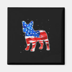 Imán Corbata de perro bulldog bandera americana patriót