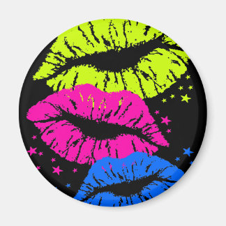 Imán Corey Tiger 80s Vintage Labios y Estrellas Besos