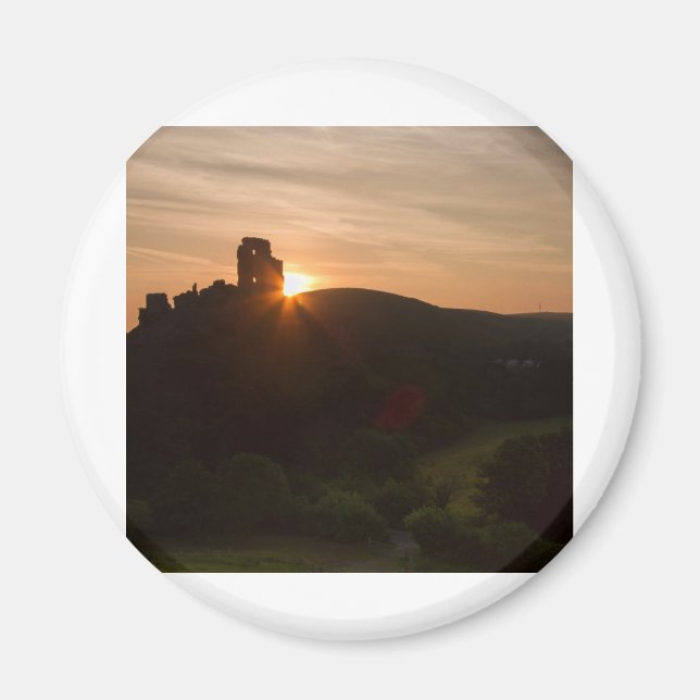 Imán Corfe Castle Sunrise (Frente)