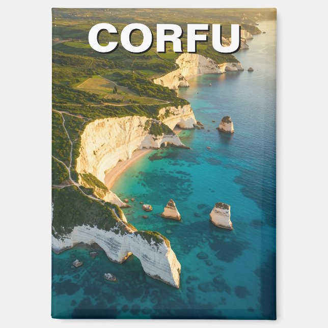 Imán Corfou Greece Travel (Anverso)