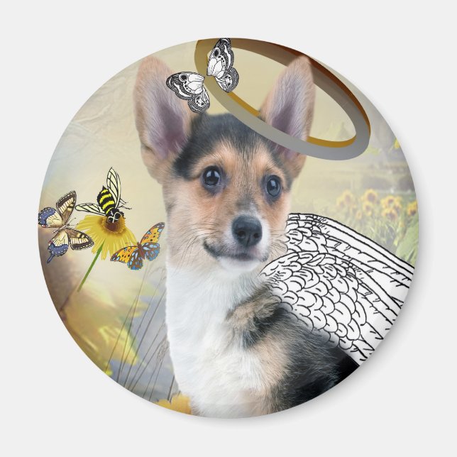 Imán Corgi Angel Magnets (Frente)